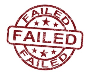 Failed Stamp Showing Reject Or Failure