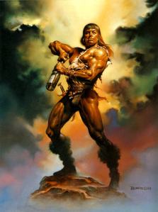 Boris+Vallejo+-+Conan+ouvrant+une+bouteille